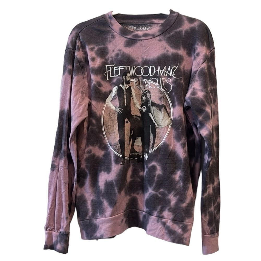 Fleetwood Mac Purple Tie Dye Rumours Large Crewneck Band Sweatshirt‌‌‌
